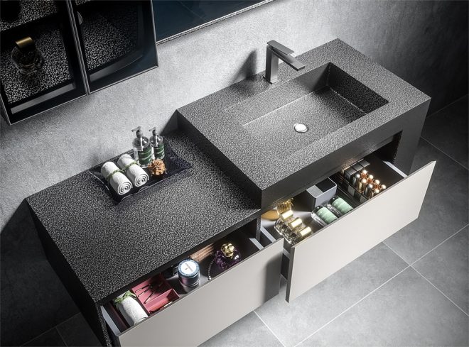 lucky Modern stainless steel wall-mounted bathroom cabinet - 图片 2
