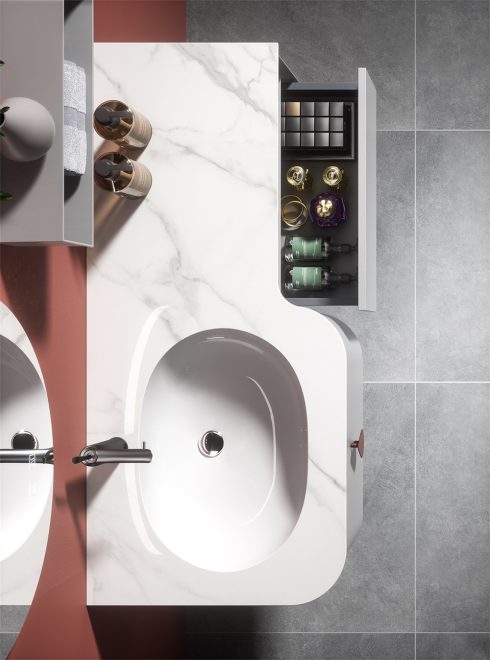luckyrich Wall - Mounted Bathroom Cabinet Bathroom Vanity - 图片 2
