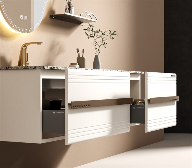 lucky Chinese-style stainless steel wall-mounted bathroom cabinet - 图片 3