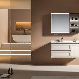 Lucky Modern stainless steel wall-mounted bathroom cabinet