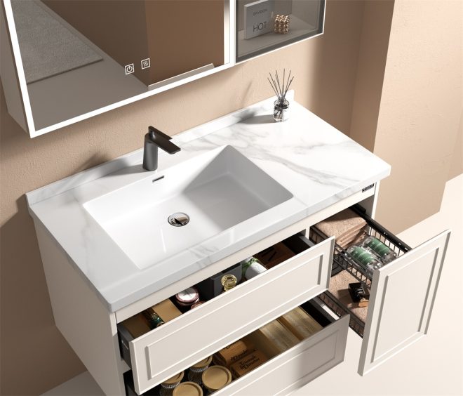 Lucky Modern stainless steel wall-mounted bathroom cabinet - 图片 2