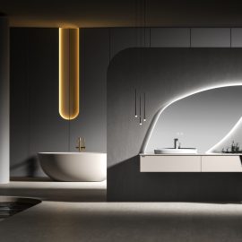 Lucky  stainless steel wall-mounted bathroom cabinet