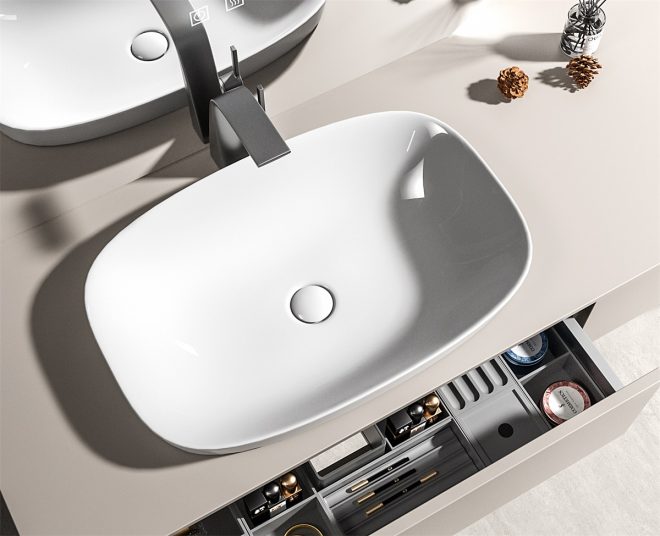 Lucky  stainless steel wall-mounted bathroom cabinet - 图片 3