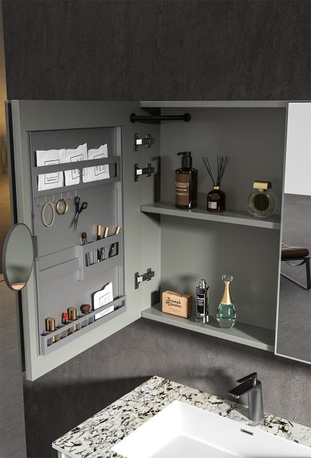 Lucky  stainless steel wall-mounted bathroom cabinet - 图片 3