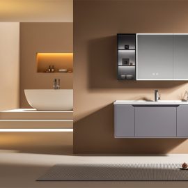 Modern stainless steel bathroom cabinets