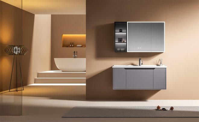 Modern stainless steel bathroom cabinets