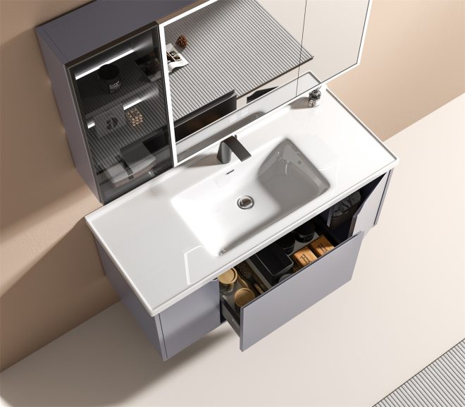 Modern stainless steel bathroom cabinets - 图片 2