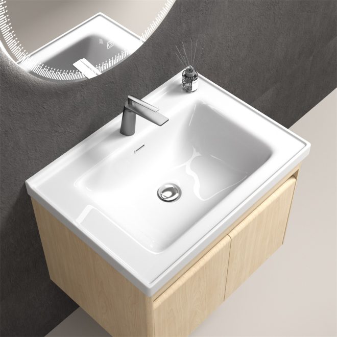 Round mirror stainless steel bathroom cabinet - 图片 2