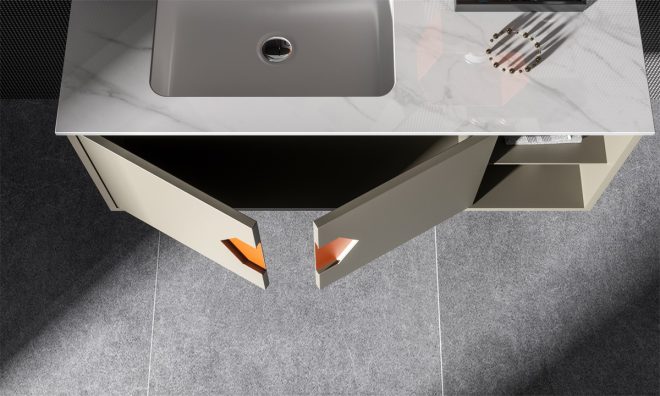 Stainless steel wall-mounted bathroom cabinet - 图片 2