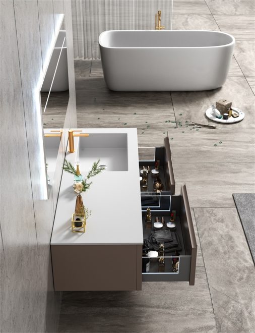 lucky Stainless steel wall-mounted bathroom cabinet - 图片 2