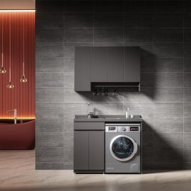 luckurich  Washing machine cabinet Modern washing machine cabinet Washing machine cabinet with sink