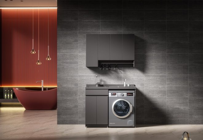 luckurich  Washing machine cabinet Modern washing machine cabinet Washing machine cabinet with sink