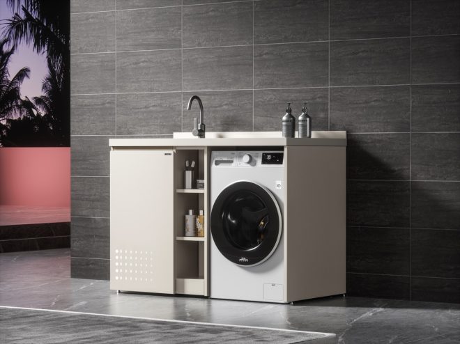 luckyrich Washing machine cabinet Modern washing machine cabinet Washing machine cabinet with sink