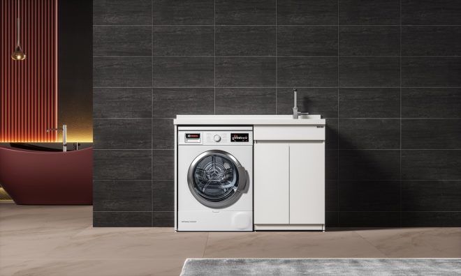 luckyrich Washing machine cabinet with sink  Washing machine cabinet