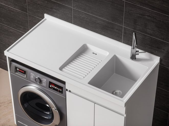 luckyrich Washing machine cabinet with sink  Washing machine cabinet - 图片 2