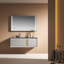Modern stainless steel wall-mounted bathroom cabinet