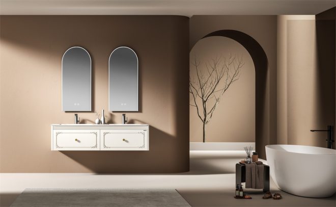 lucky European-style bathroom cabinet  Double Sink Bathroom Vanity
