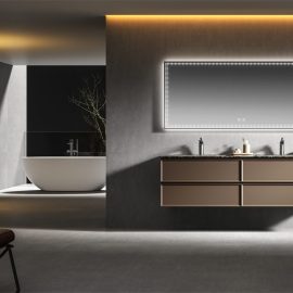Lucky Modern stainless steel wall-mounted bathroom cabinet