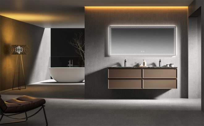 Lucky Modern stainless steel wall-mounted bathroom cabinet