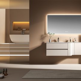 luckyrich Contemporary Bathroom Furniture Stainless Steel Bathroom Cabinet
