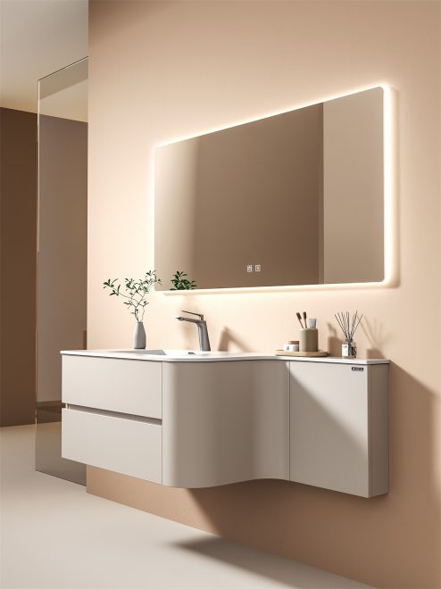 luckyrich Contemporary Bathroom Furniture Stainless Steel Bathroom Cabinet - 图片 2