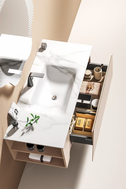 luckyrich Contemporary Bathroom Furniture Wall - Mounted Bathroom Cabinet - 图片 2