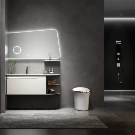 Bathroom Vanity  Modern stainless steel bathroom cabinets Wall – Mounted Bathroom Cabinet