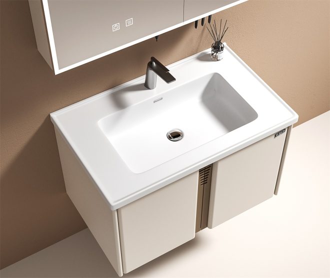 luckyrich Small wall-mounted bathroom cabinet Stainless steel wall-mounted bathroom cabinet - 图片 2