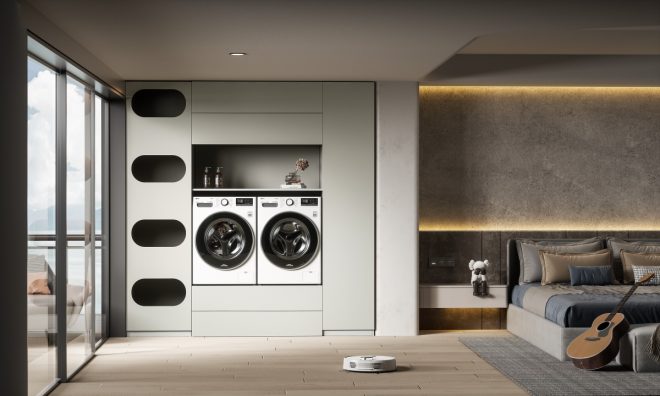 luckyrich Floor - standing laundry cabinet