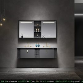 Double Sink Bathroom Vanity Wall – Mounted Double Sink Bathroom Vanity