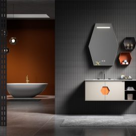Stainless steel wall-mounted bathroom cabinet